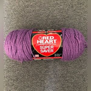 Red Heart Super Saver Yarn, One Skein, Color Is Medium Purple